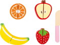 Drevené potraviny - Drevený set ovocie