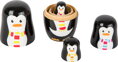 Matrioška rodina tučniakov 1, drevené hračky pre deti