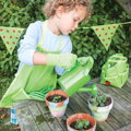 Záhradný set náradia v plátenej taške zelený, 2 hračka pre deti