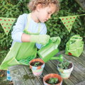 Hračka Bigjigs Toys Záhradný set náradia v plátenej taške zelený, 10754