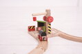 Hračka Bigjigs Rail Drevené vláčiky - Uhoľná baňa s žeriavom, 10517