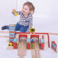 Hračka Bigjigs Rail Drevené vláčiky - Hlavná železničná stanica, 10927