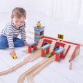 Hračka Bigjigs Rail Drevené vláčiky - Hlavná železničná stanica, 10122