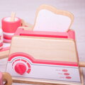 Drevený toaster ružový, 1 hračka pre deti