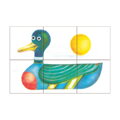 Hračka Dino Drevené obrázkové kocky - Kačica 6 ks, 6835