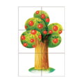 Drevené obrázkové kocky - Kačica 6 ks, 6, pre deti
