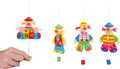 Hýbajúci sa klaun na zavesenie 1ks 1, drevené hračky pre deti