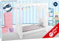 Hračka Small Foot Postieľka pre bábiky s baldachýnom biela, 6783