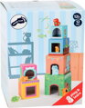 Veža z kociek so zvieratkami 5, drevené hračky pre deti