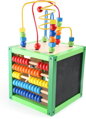 Drevená motorická kocka zelená  3, drevené hračky pre deti