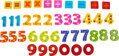 Drevené farebné magnetické čísla 40 ks 3, drevené hračky pre deti