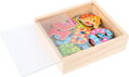 Drevené farebné magnetické písmenká 37 ks 1, drevené hračky pre deti