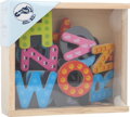 Drevené farebné magnetické písmenká 37 ks 4, drevené hračky pre deti