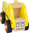 Drevené nákladné auto žlté 4, drevené hračky pre deti