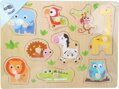 Hračka Drevené vkladacie puzzle ZOO, 700