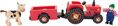 Small Foot Drevený farmársky traktor s vlečkou