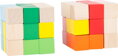 Drevená farebná skladacia kocka 1 ks