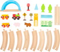 Drevená vláčikodráha Mesto a vidiek 3, drevené hračky pre deti