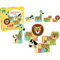 Drevené magnetické puzzle Veselé Safari, 2, hry pre deti