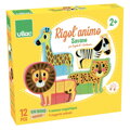 Drevené magnetické puzzle Veselé Safari, 3, hry pre deti