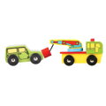 Bigjigs Rail Drevené vláčiky - Sada áut, 1, hračky pre deti