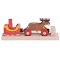 Hračka Bigjigs Rail Drevené vláčiky - Santa sane so sobom, 393