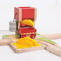 Bigjigs Rail Drevené vláčiky - Veža s pieskom, 3, hračky pre deti