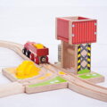 Bigjigs Rail Drevené vláčiky - Veža s pieskom, 5, hračky pre deti
