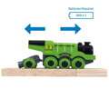 Bigjigs Rail Elektrická lokomotíva Flying Scotsman, zelená, 3, hračky pre deti