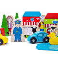 Hračka Bigjigs Rail Súprava príslušenstva pre drevené vláčikodráhy, 440