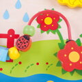 Bigjigs Toys Drevená aktívna doska Kvety, 3, hračky pre deti