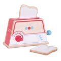 Bigjigs Toys Drevený toaster s bodkami, 5, hračky pre deti