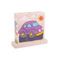 Hračka Bigjigs Toys Nasadzovacie kocky Dopravné prostriedky, 9132