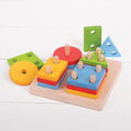 Bigjigs Toys Nasadzovanie tvarov na tyče, 3, hračky pre deti