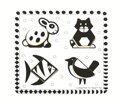 Hračka Bigjigs Toys Vkladacie puzzle - Domáce zvieratá, čiernobiele, 2597