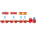 Bigjigs Rail Drevené vláčiky - Hasičský vlak + 3 koľaje, 1, hračky pre deti