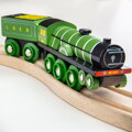 Bigjigs Rail Drevené vláčiky - Replika lokomotívy Flying Scotsman, 8300 hračky pre deti
