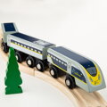 Bigjigs Rail Drevené vláčiky - Rýchlik Eurostar e320, 1, hračky pre deti