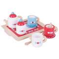 Hračka Bigjigs Toys Čajový servis s bodkami na podnose, 7061