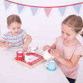Hračka Bigjigs Toys Čajový servis s bodkami na podnose, 10323