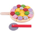 Bigjigs Toys Drevená pizza na krájanie, 3, hračky pre deti