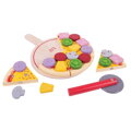Hračka Bigjigs Toys Drevená pizza na krájanie, 10414