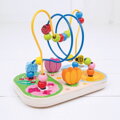 Bigjigs Toys Drevený motorický labyrint Lúka, 2, hračky pre deti