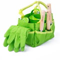Hračka Bigjigs Toys Záhradný set náradia v plátenej taške zelený, 9171