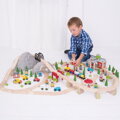 Bigjigs Rail Drevená vláčikodráha - Horská cesta 112 ks, 4, hračky pre deti