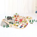 Bigjigs Rail Drevená vláčikodráha - Horská cesta 112 ks, 5, hračky pre deti