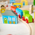 Bigjigs Rail Drevená vláčikodráha - Mesto a dedina 101 ks, 4, hračky pre deti