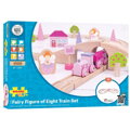 Bigjigs Rail Drevená vláčikodráha - Osmička pre princezné 40 ks, 5, hračky pre deti