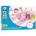 Hračka Bigjigs Rail Drevená vláčikodráha osmička pre princezné 35 dielov, 10965