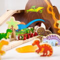 Bigjigs Rail Drevená vláčikodráha Dinosaurus, 3, hračky pre deti